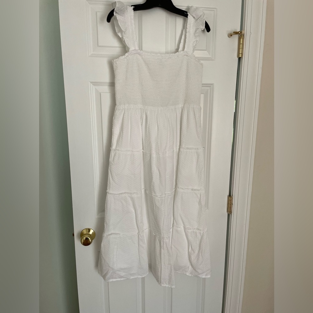 J. Crew Swiss Dot Smocked Dress